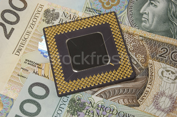 Processador dinheiro custo eletrônica pc indústria Foto stock © johnnychaos