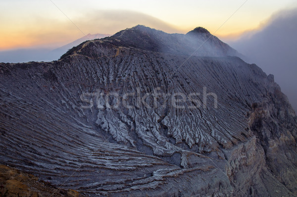 Ijen volcano, travel destination in Indonesia Stock photo © johnnychaos