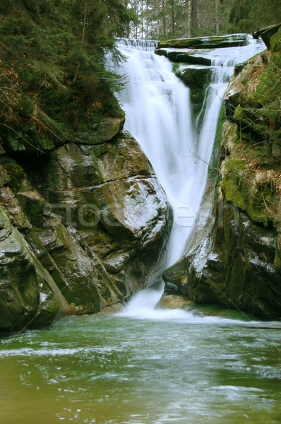 Montana cascada corriente montanas Polonia agua Foto stock © johnnychaos
