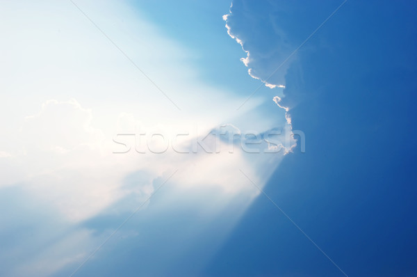 Blue sky branco nuvens belo céu textura Foto stock © johnnychaos