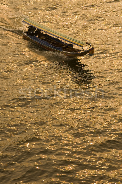 Boat on Chao Phraya, Bangkok, Thailand Stock photo © johnnychaos