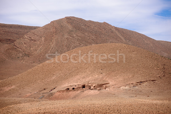 Nomad caves in Atlas Mountains, Morocco Stock photo © johnnychaos