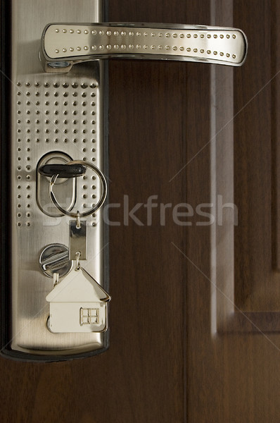 Kulcsok modern ajtó ingatlan iroda otthon Stock fotó © johnnychaos