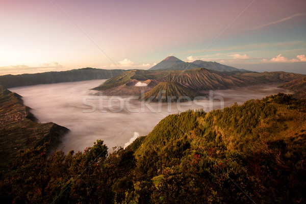 Wulkan Indonezja parku jawa niebo charakter Zdjęcia stock © johnnychaos
