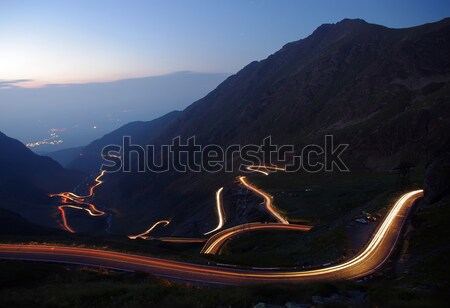 night traffic on mountain road  Stock photo © johny007pan