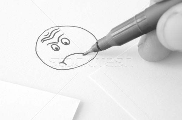 sad face drawing  Stock photo © johny007pan