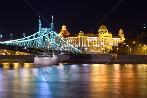 Budapest night bridge Stock photo © johny007pan