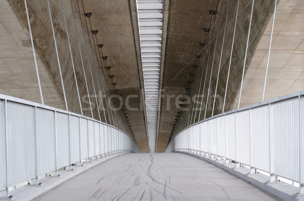 моста новых подвесной пешеходный мост конкретные строительство Сток-фото © Johny87
