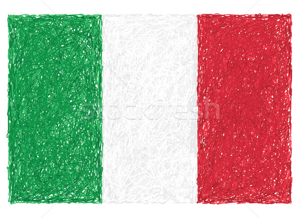 Vlag Italië illustratie ontwerp Rood Stockfoto © jomaplaon