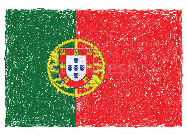 Vlag Portugal illustratie achtergrond vrijheid Stockfoto © jomaplaon