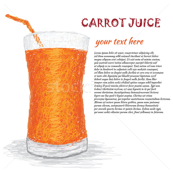 Karottensaft Illustration frischen Cocktail Saft Stock foto © jomaplaon