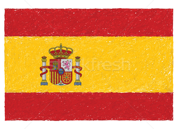 フラグ スペイン 手描き 実例 デザイン 世界 ストックフォト © jomaplaon