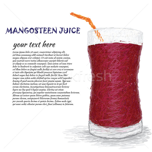 Stock photo: mangosteen juice