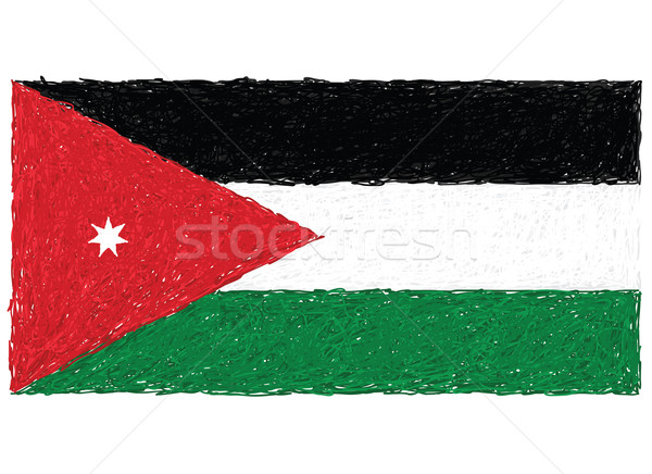 flag of jordan Stock photo © jomaplaon