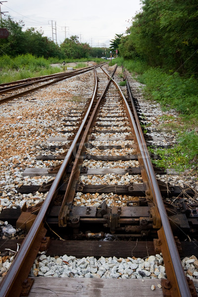 Demiryolu taşıma hammadde Tayland yol manzara Stok fotoğraf © jomphong