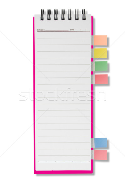 Mini blank page long shape notebook  and tag for separate page Stock photo © jomphong