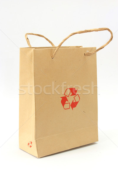 Geri dönüşüm çanta dizayn alışveriş imzalamak hediye Stok fotoğraf © jomphong