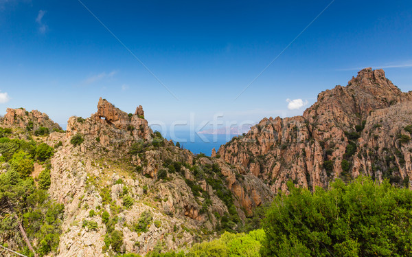 Corsica west kust natuur zee berg Stockfoto © Joningall