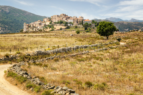 Village of Sant'Antonino in Balagne region of Corsica Stock photo © Joningall