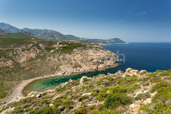 Coast of Corsica between Galeria and Calvi Stock photo © Joningall