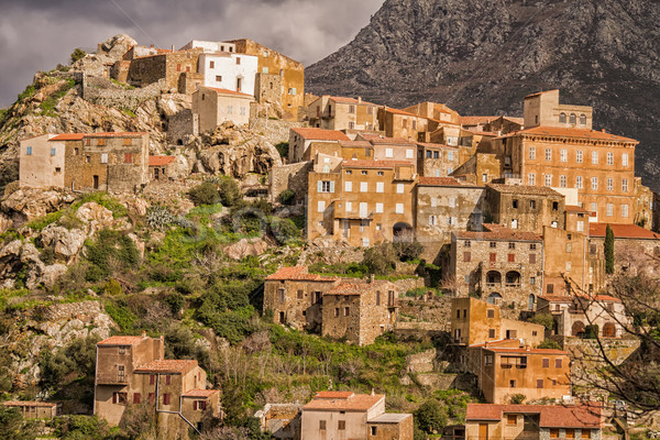 Village of Speloncato in the Balagne region of Corsica Stock photo © Joningall