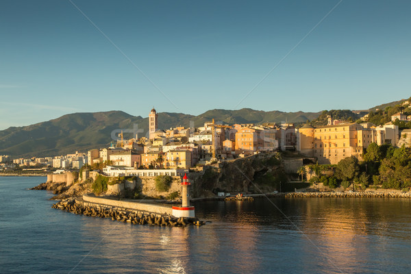 The town, citadel and harbour at Bastia in Corsica Stock photo © Joningall