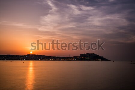 Sunset over Calvi in Balagne region of Corsica Stock photo © Joningall
