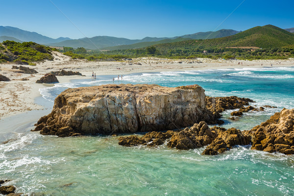 Playa norte córcega región agua paisaje Foto stock © Joningall