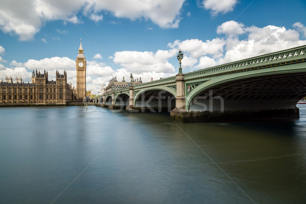 Big Ben thames westminster puente casas parlamento Foto stock © Joningall