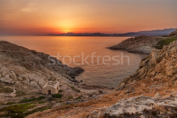 Sunrise at Ile Rousse in Corsica Stock photo © Joningall