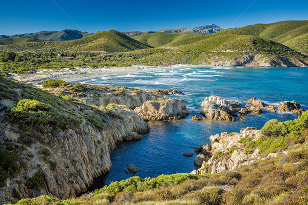 Foto stock: Costa · córcega · playa · desierto · norte · agua