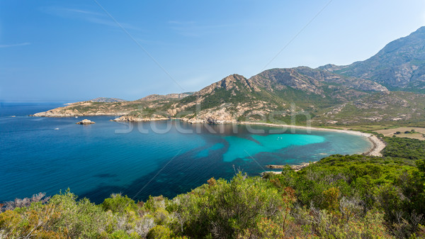 Coast of Corsica between Galeria and Calvi Stock photo © Joningall