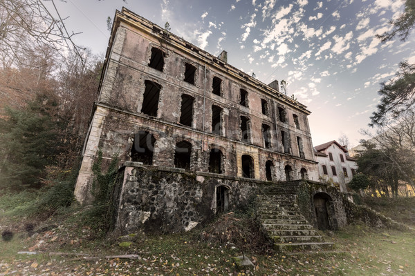 Stock photo: Derelict hotel at Vizzavona in Corsica