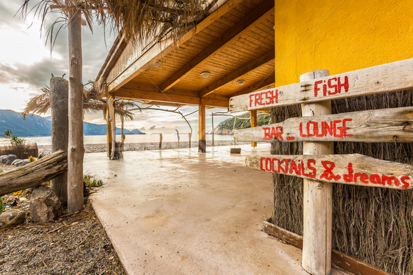 Beach bar at Bussaglia beach in Corsica Stock photo © Joningall