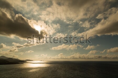 Evening sun over Ile Rousse in Corsica Stock photo © Joningall