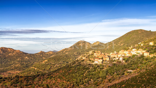 The village of Belgodere in Corsica Stock photo © Joningall