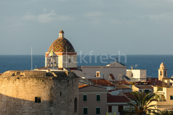  Dome of Chiesa San Michele in Alghero, Sardinia Stock photo © Joningall