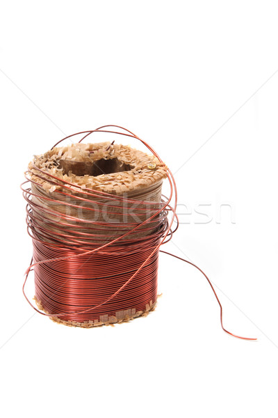 Rouler cuivre blanche fil ligne matériel [[stock_photo]] © jonnysek
