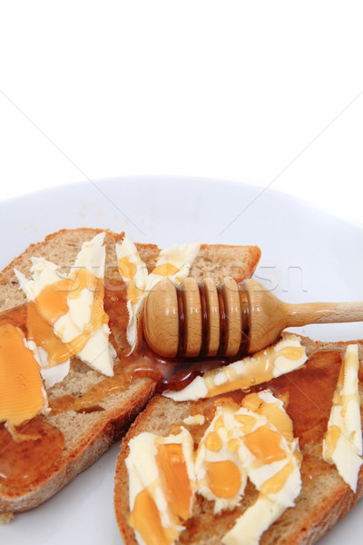 パン バター 新鮮な はちみつ いい 食品 ストックフォト © jonnysek