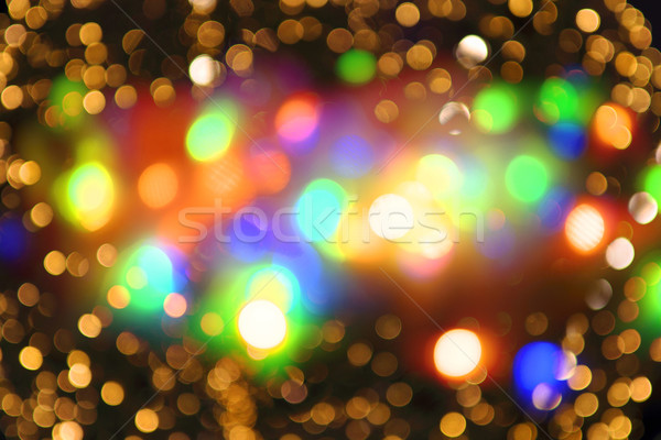 Streszczenie christmas kolor światła śniegu Zdjęcia stock © jonnysek