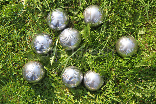 petanque bowls in the green grass  Stock photo © jonnysek