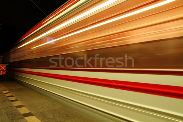 Metró mozgás Prága háttér vonat városi Stock fotó © jonnysek