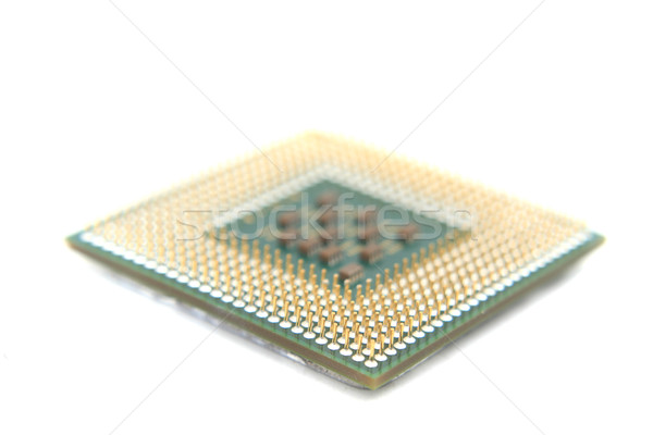 Vecchio microprocessore isolato bianco tecnologia sfondo Foto d'archivio © jonnysek