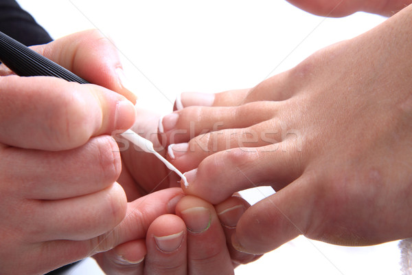 педикюр работу ногти изолированный белый здоровья Сток-фото © jonnysek