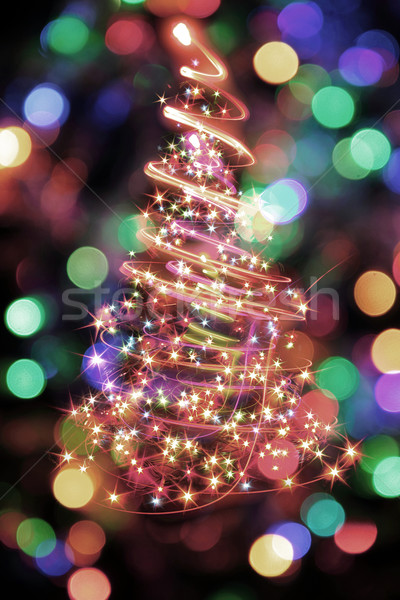 Kerstboom mooie vakantie kerstmis ontwerp home Stockfoto © jonnysek