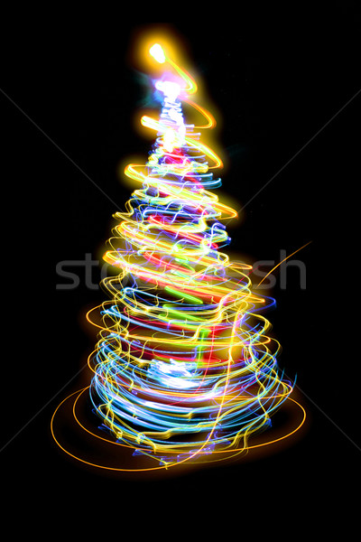 Albero di natale colore natale luci luce inverno Foto d'archivio © jonnysek