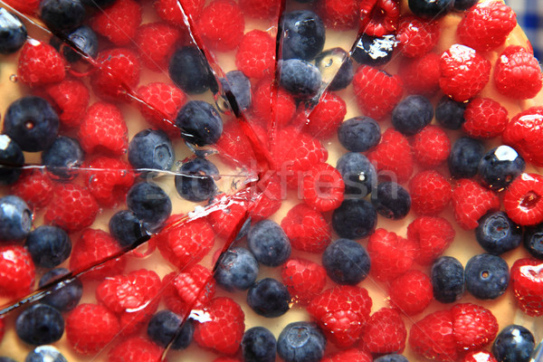 raspberries and blueberries cake Stock photo © jonnysek