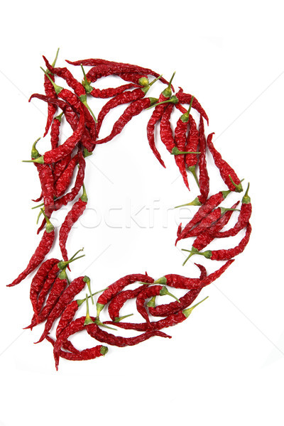 Alfabet teken hot chili geïsoleerd witte Stockfoto © jonnysek