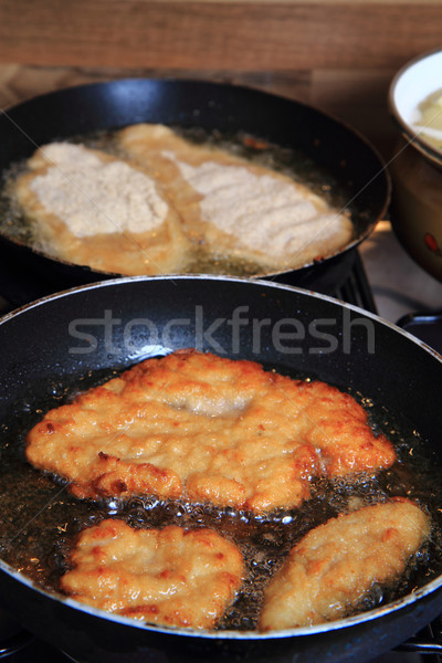 Tsjechisch mooie voedsel achtergrond kip Stockfoto © jonnysek