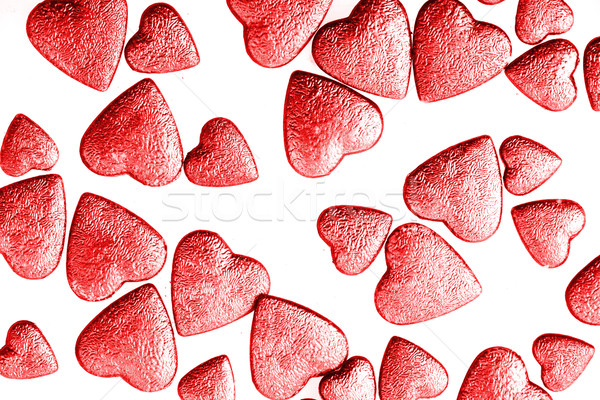 Piros szívek Valentin nap textúra szép absztrakt Stock fotó © jonnysek